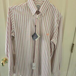 Brooks Brothers, botton down business casual/dress shirt, Striped, Size Small